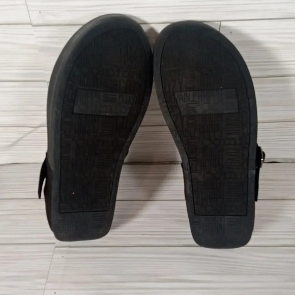 Comfort black sequence tong Sandals women's size 7/8 - Picture 4 of 6